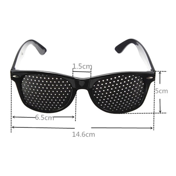 2-pakkipinhole-lasit näön parantamiseen, musta unisex