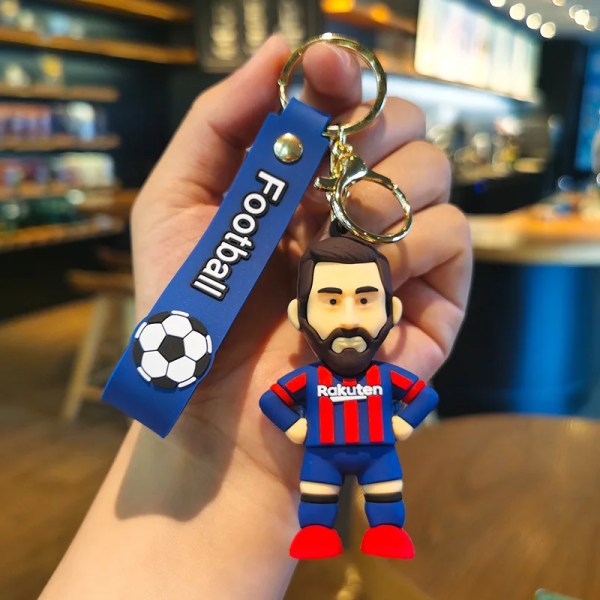 Messi Jalkapallo Avaimenperä Laukku Ripustin Sarja Nukke Nukke Tähti Urheilu Avaimenperä Toimintahahmo Souvenir Lelu Lahja 2