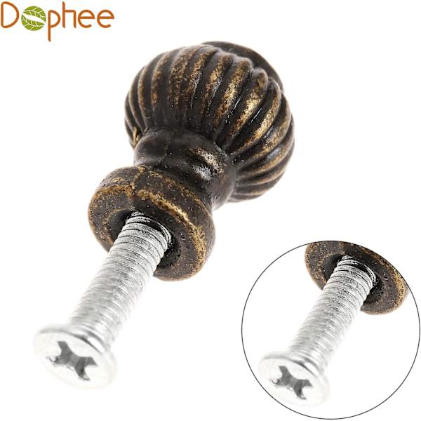 6 kpl antiikkisia pyöreitä kaapinnuppia, kurpitsakuvioisia vetimiä ruuveilla huonekaluihin, keittiön kaappeihin, laatikoihin, lipastoihin, vaatekaappeihin, 14 mm x 19 m