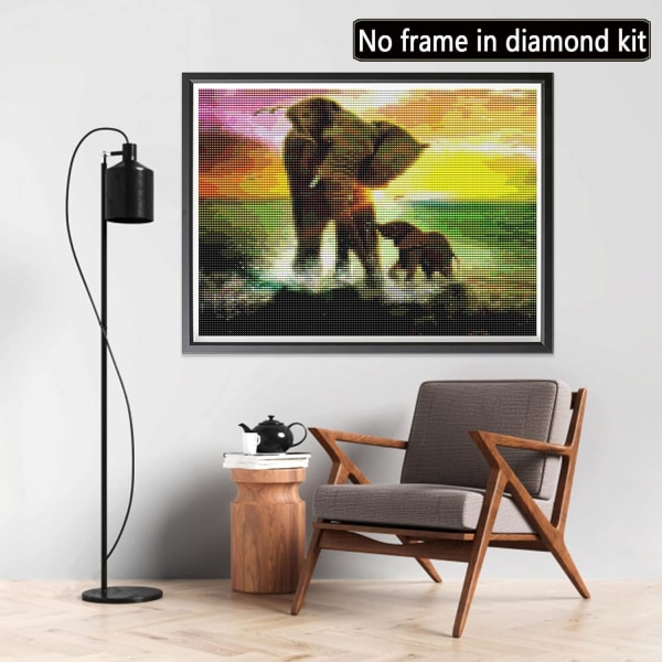 5D Diamantmaleri Solnedgang, DIY Hjemmedekor, 30x40 cm