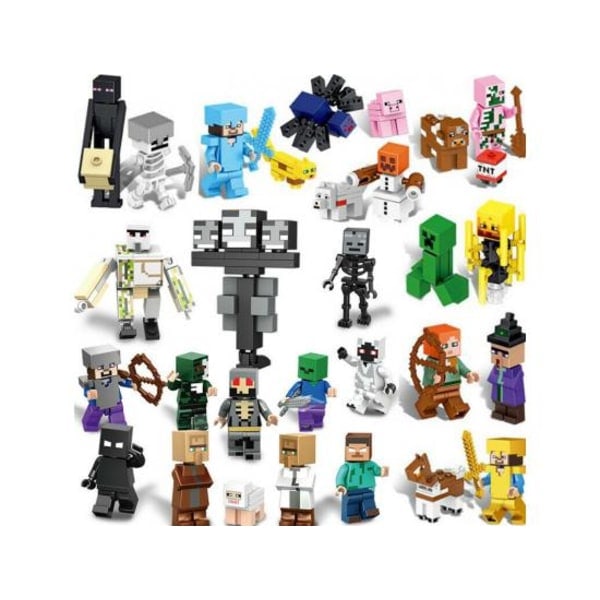 Minecraft Minifiguurisetti 29 Minifiguuria lapsille lahjaksi