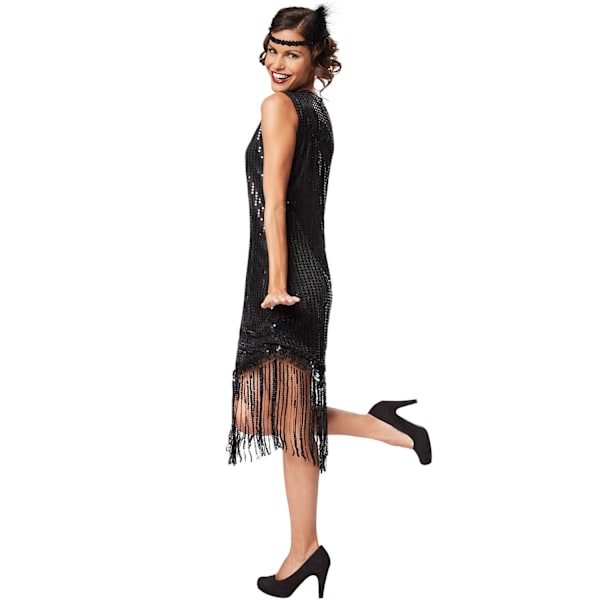 tectake Kostume Jazz-sangerinde Sort Black XL