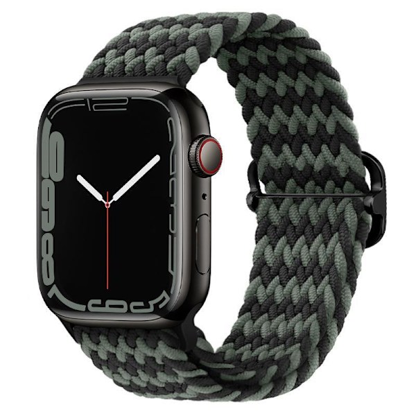 Apple Watch armbånd i flettet nylon 42/44/45 Svart 42/44/45 - Black Black