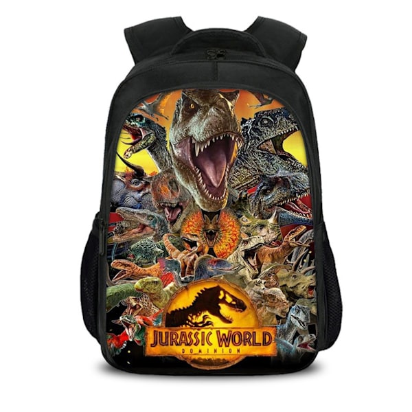 Dinosaur Jurassic World Anime Skoletaske Casual Daypack Rygsæk Cool Bogtaske