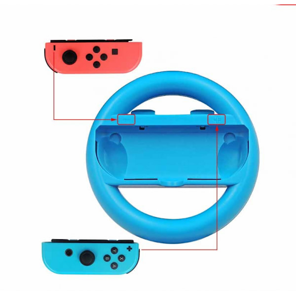 Ratt for Nintendo Switch-kontrollere, 2 stk racingratt kompatible med Mario Kart, spillkontrollratt for Nintendo Switch fjernkontroll