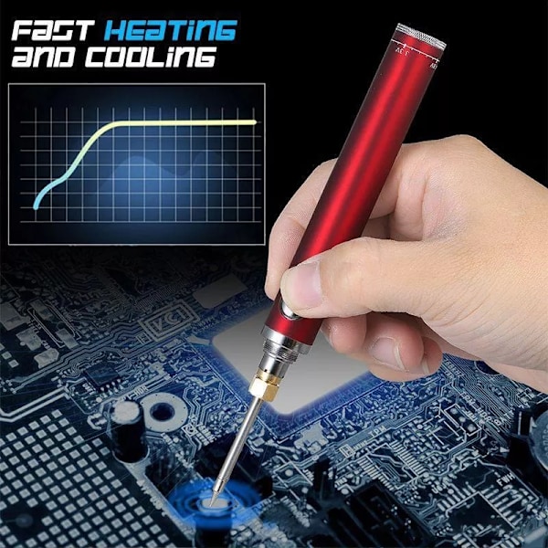 5V 15W USB Genopladelig Loddekolbe red