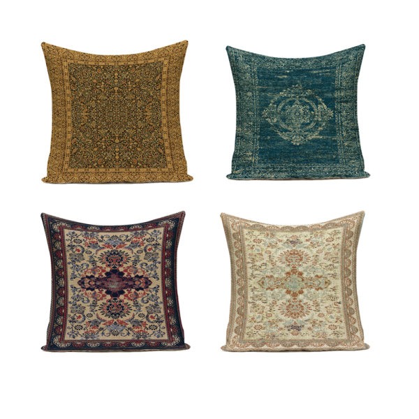 4 örngott akvarellmönster kakel och orientalisk retro kvadrat