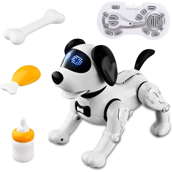 Fjernstyret Robot Hund Legetøj, Smart Programmerbar Hvalp Legetøj Robot