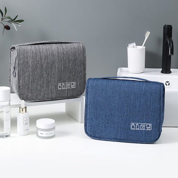 Reise-necessär Kosmetisk arrangør GRÅ Grey