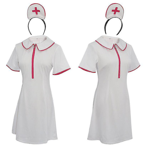 Motorsav Man Power Cosplay Kostume Sygeplejerske Uniform Kjole Kostumer 2XL