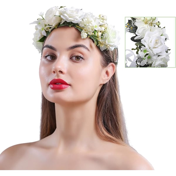 Blomsterkransar Kvinnor Blomsterkrans Hår Enkla Nattvardsblommor