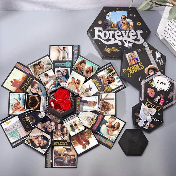 Kreativ Eksplosjonsboks DIY Gave Scrapbooking Album