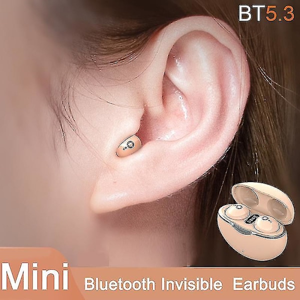 Nya A6 Mini Bluetooth Headset 5.3 Usynlige Ørepropper Trådløse Hodetelefoner Tws Støyreduksjon Sove I Øret-Hodetelefoner Kompatible Med Musikk -HG Skin Color