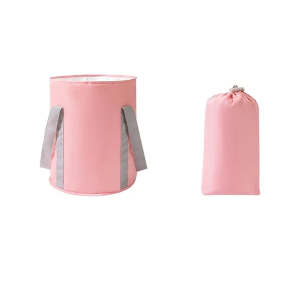 Sammenfoldelig vandspand Fiskeri Sammenfoldelig spand Sammenfoldelig skål Vaskeskål til camping, vandreture, pink-FA-
