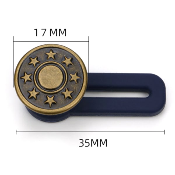 3-delt justerbart midjebåndsforlengelse for bukser Copper (3PCS)