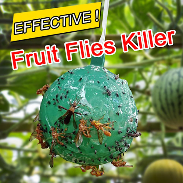 8 stk Hengende Fluesnapper Ball Frukt Fluesnapper Sticky Trap Utendørs Skadedyr Felle for Hageplanter 1.1
