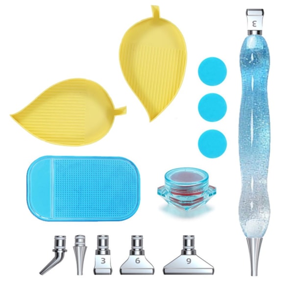 13 stk harts diamantmaling penn legering erstatning diamond painting set 2