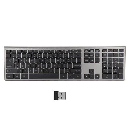 Erittäin ohut Bluetooth-näppäimistö, 2.4G USB langaton LED-näppäimistö