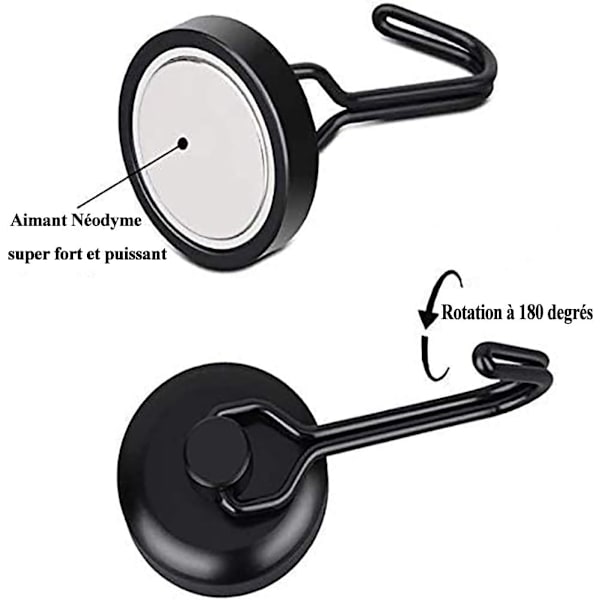 Vahva magneettiset koukut 14 kg 20D magneettiset jääkaappikoukut musta