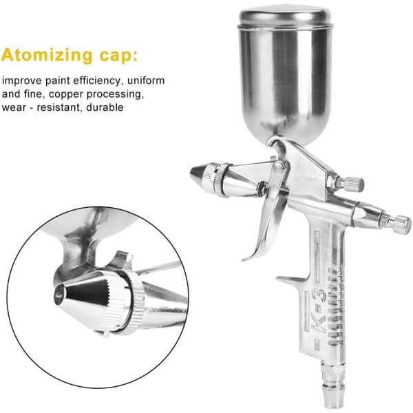 Spray Gun Professionell Färgsprutningssystem 0,5 mm Munstycke 125 ML