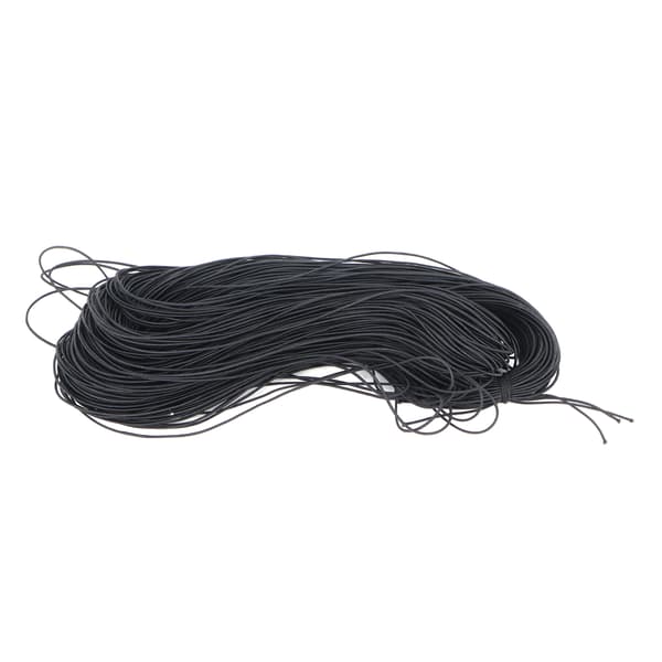 100m rundt elastisk bånd mærketov DIY armbånd perletråd tilbehør sort-FA- 0.2