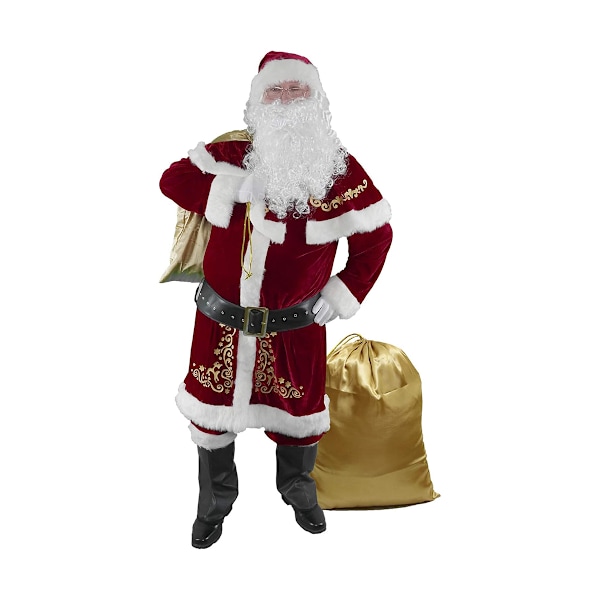 Tomtedräkt för män 12 delar Set Julfest Cosplay