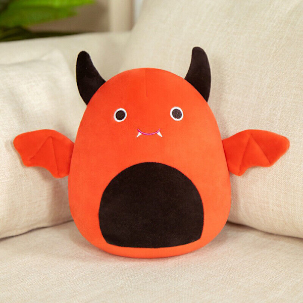 Squishmallows Dockplyschleksakskudde Fylld Kudde Tecknad Mjuk Leksak Barnpresent Red Bat