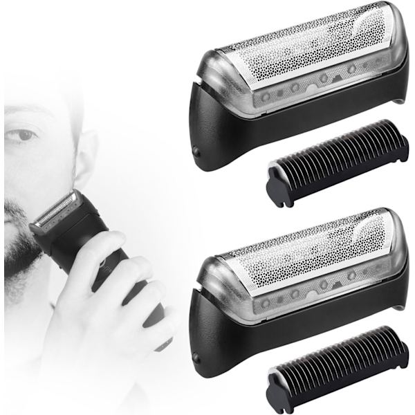 2 stk. barberhoder til elektrisk barbermaskin for menn for Braun 10B-serien