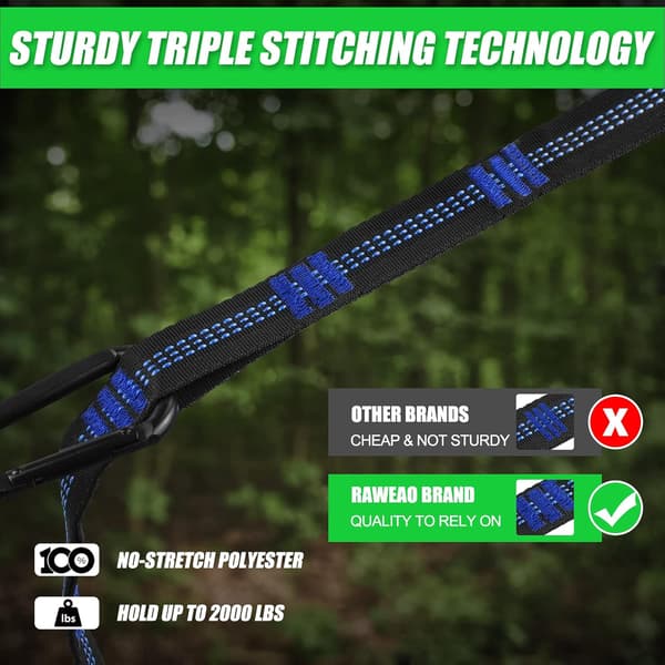 Hammock Straps - Camping Hammock Straps, 20 FT Long Combined, 30+2 Loops, 2000 LBS Heavy Duty Straps-FA-