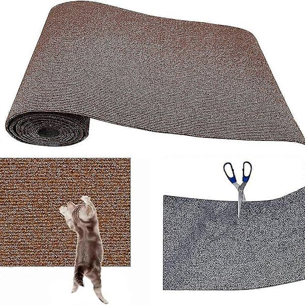 Trimmable Self-Adhesive Scratch Mat Scratch-Resistant Sofa Protector Pad Pet Cat Accessories Dark Grey-FA- Dark Grey Small