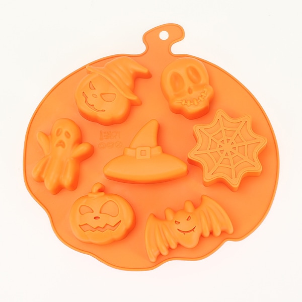 Halloween Silikone Slikforme, Halloween Græskar Spøgelse Flagermusforme, DIY Slik Gelé Cupcakes Kageforme til DIY Bagning