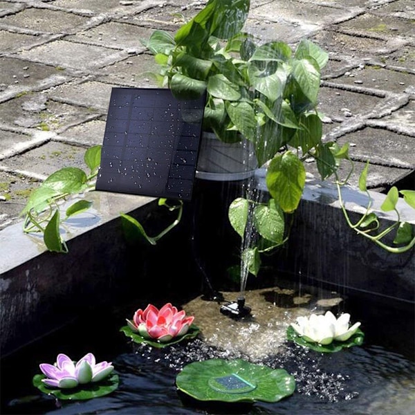 Solcelledrevet dam pumpe fontæne pumpe solcelle pumpe havefontæne vandfunktion fontæne