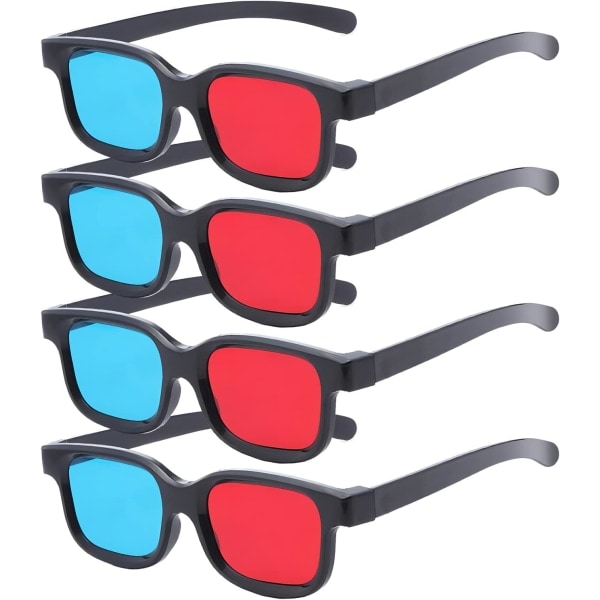 Röd-blå 3D-glasögon, 3D-glasögon för visning av 3D-filmer/