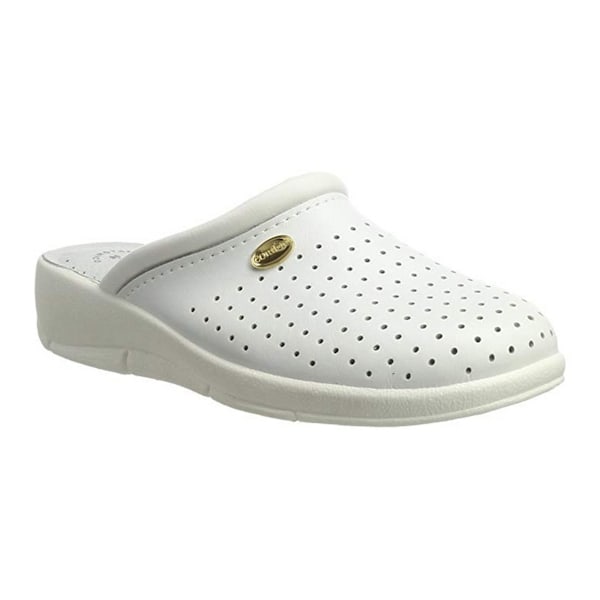 Dek Dam/Dam Läder Clogs 38 EUR Hvid 38 EUR White