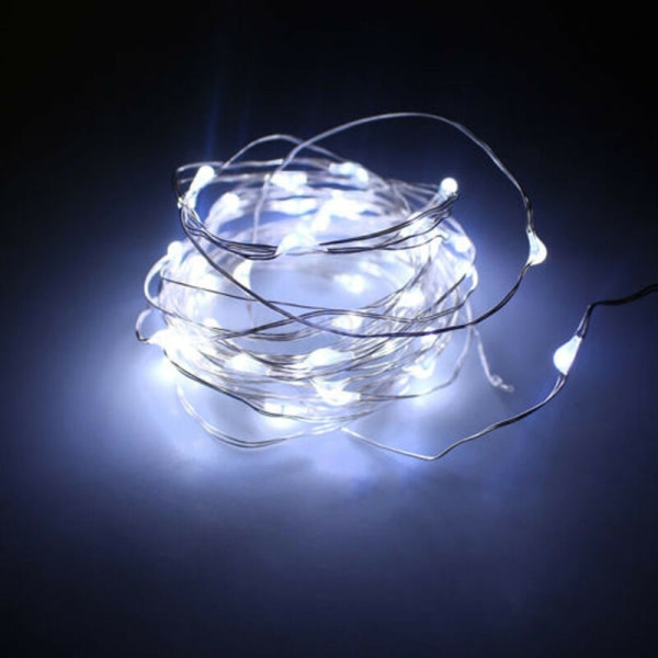 10 LED Yön Keiju Valo Cool White Soldriven vinflaskpropp