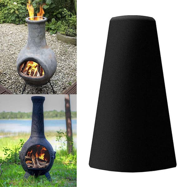 Vattentät rund eldstadsskydd, utomhus eldstadsskydd grillskydd BBQ skyddande presenning eldstadsskydd med dragsko (122x21/61cm), utomhus-FY-