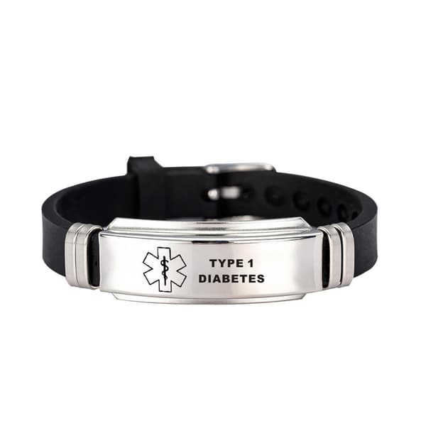Medicinsk Alarm ID-armbånd - Perfekt Sort one size Black