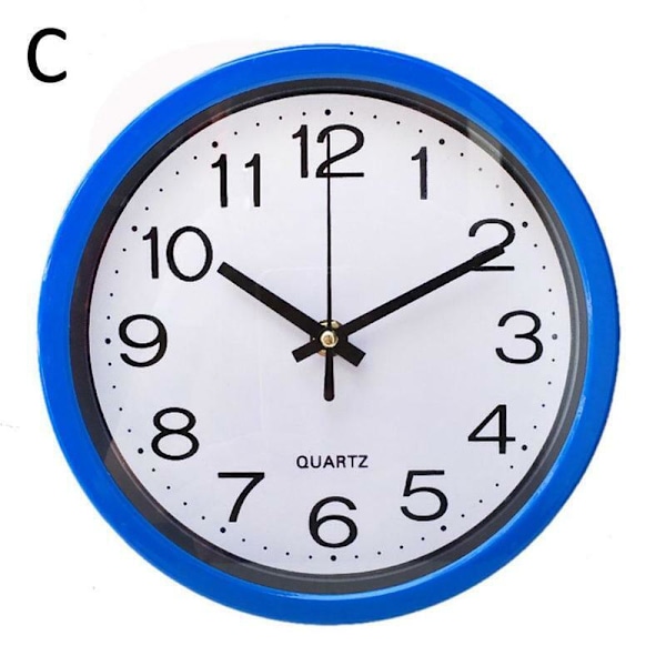 Rund Väggklocka Sovrum Köksklockor Quartz Silent Movement Heminredning Blue