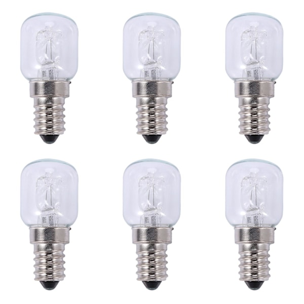 6x E14 højtemperaturlampe 500 grader 25w halogenpære E14 250v 25w kvartslampe[hk]