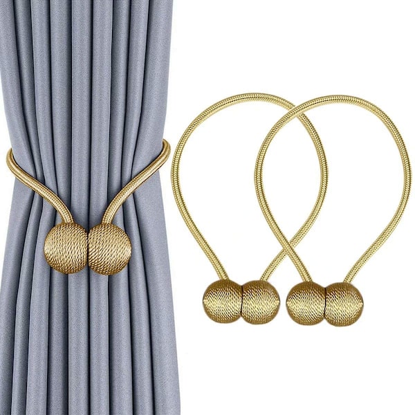 Magnetiska Gardinupphängare Guld 4-pack
