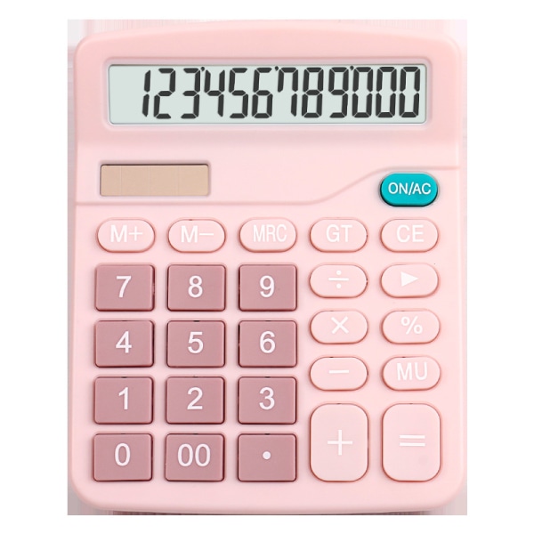 12-bitars standardfunktionskalkylator med stor LCD-skärm och