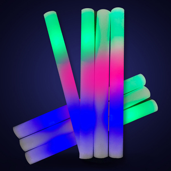 30 st Skumstavar med LED-ljus, Rally, Karneval, Flerfärgad, Hejar one size