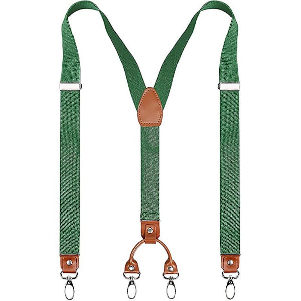 Herr Suspender med Metallklämma Elastisk Bred Både Casual Och F