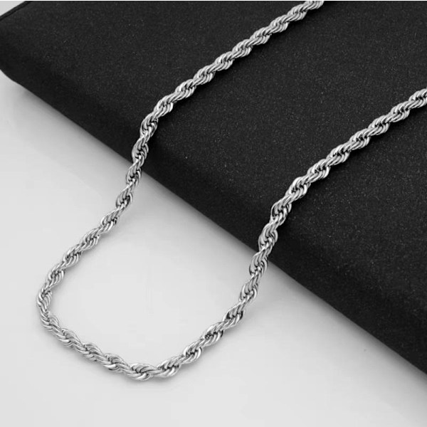 Cordell Länk Halsband i Stål - Färgfast för Livet 2mm tjock,60cm lång