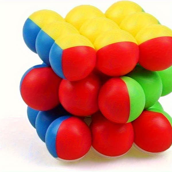 Tarraamaton 3x3 pallokuutio taikapalapeli-FA-