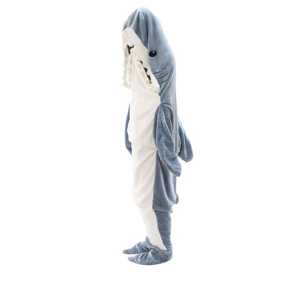 Bästsäljande Shark Blanket Hoodie Vuxen - Shark Onesie Bärbar filt - Shark Blanket Super S