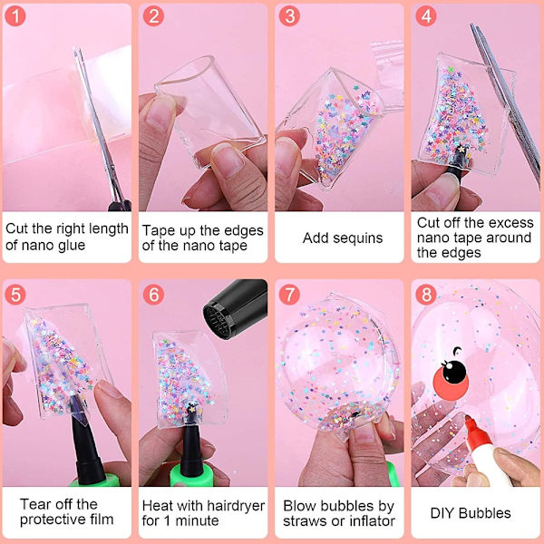 Nano Tape Bubble Kit DIY Bubble Balloner SET A