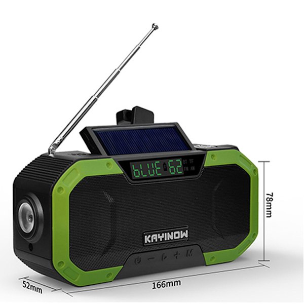 Utendørs multifunksjonell nødgeneratorradio sliver