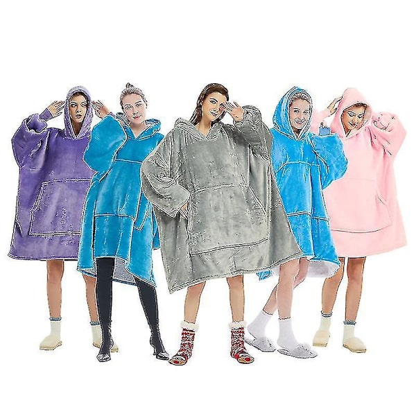 Överdimensionerad huvtröja filttröja Ultra Bekväm Sherpa Fleece jättetröja för vuxen