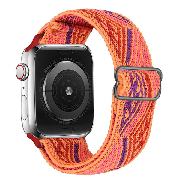 iWatch 7 uusi joustava nylon säädettävä venyvä kudottu Apple-hihna Oranssin timantti 38mm40mm41mm Orange diamond